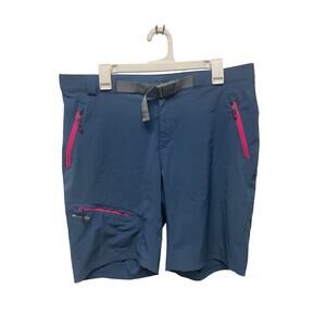 Columbia titanium Women's hiking outdoor shorts blue and pink size 14
